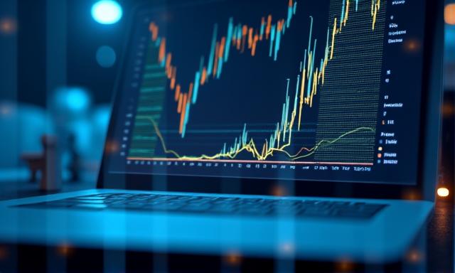 Des graphiques de données et un clavier d'ordinateur portable, symbolisant la génération de leads tech par SEO.